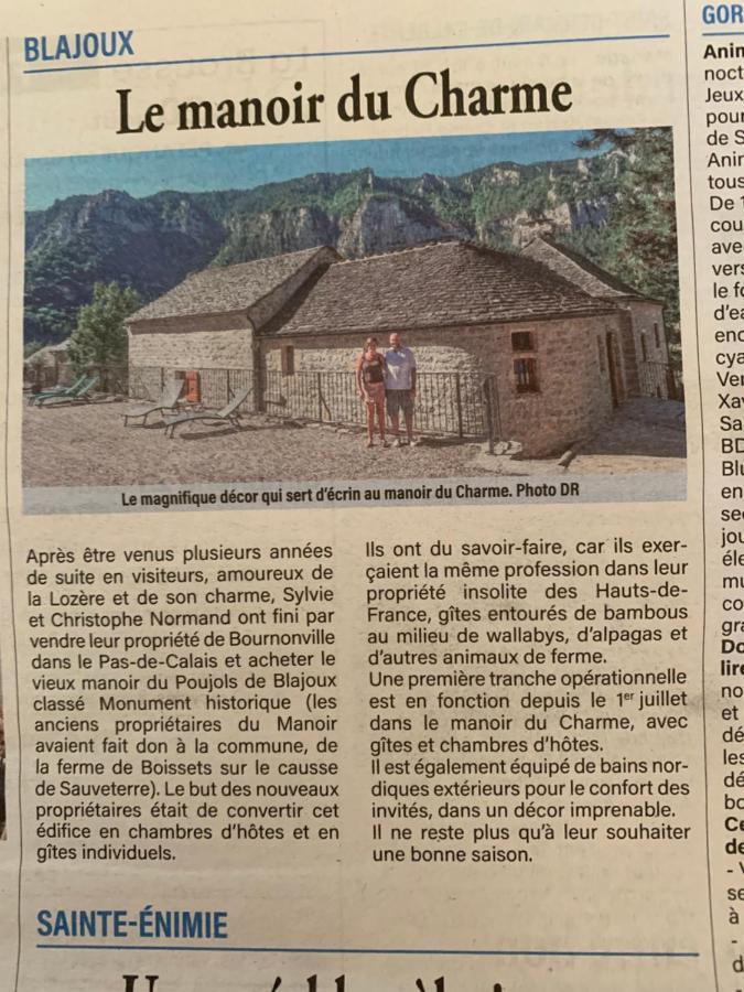 La Voutee 5 Epis Avec Bain Finlandais Prive Au Manoir Du Charme Gorges Du Tarn Acomodação com café da manhã Quezac  Exterior foto